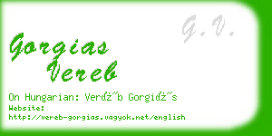 gorgias vereb business card